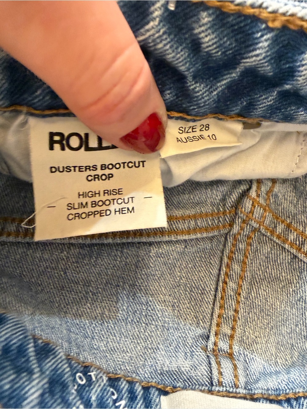 ROLLA’S Dusters High Rise Bootcut Crop Jeans - Picture 4 of 4